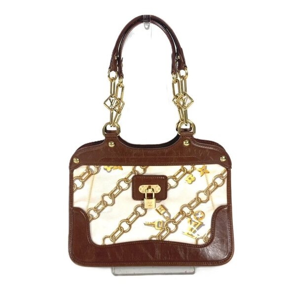 LOUIS VUITTON M95157 Monogram Charm Cabas Bag Hand Bag Tote Bag Shoulder Bag - Picture 1 of 16